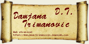 Damjana Trimanović vizit kartica